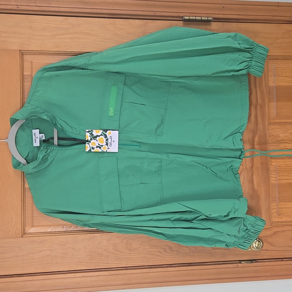 DVF for Target Nylon Green Pullover NWT